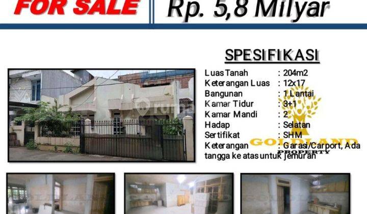 Si, Jual Rumah Tua 1 lantai Lt 294 1