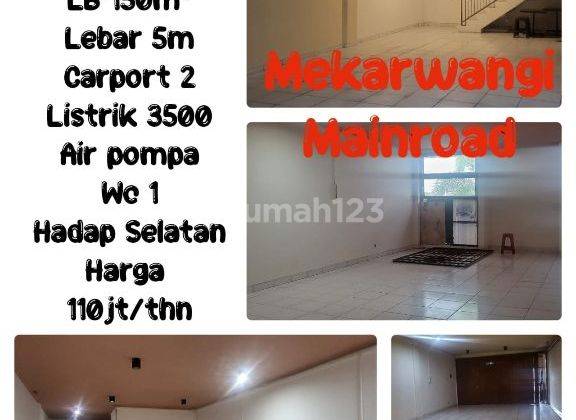 Disewakan ruko mekar wangi mainroad 1