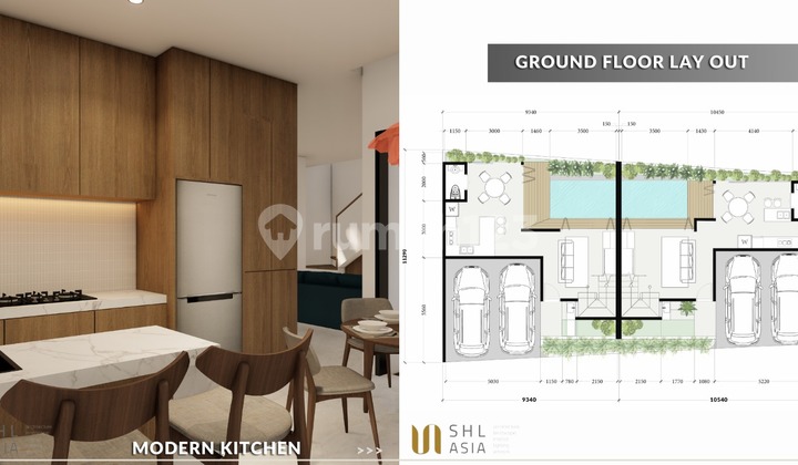 Villa 3BR Modern Contemporary di Sanur, Bali