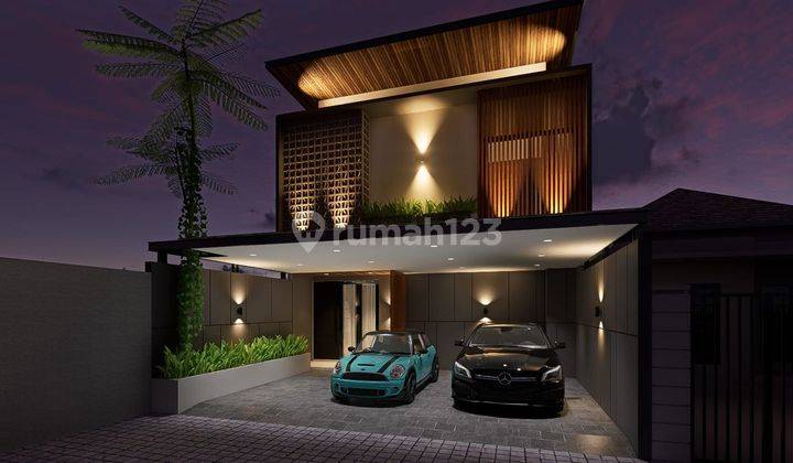 Rumah Minimalist Modern Dengan Pool Dekat Canggu. 1