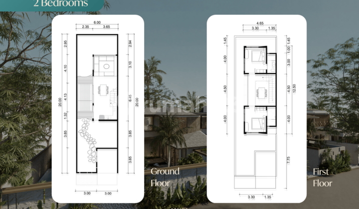 Villa 2BR Modern Tropical di Kedungu Bali 2