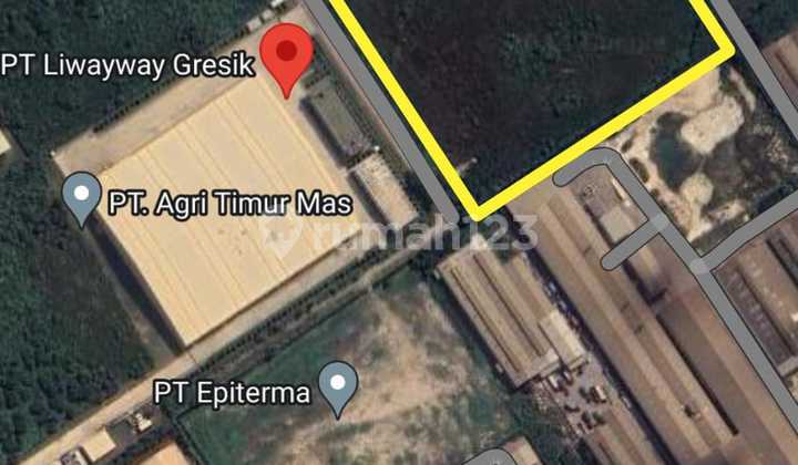 For sale industrial plot in Gresik near JIIPE Manyar Maspion, an industrial zone with heavy-scale factories.