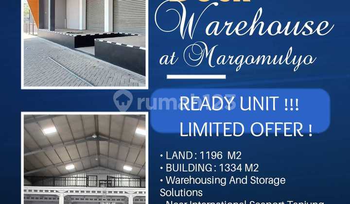 Disewakan Gudang Loading Dock LB 1334 m2 di Margomulyo, Surabaya Pusat Kawasan industri dan pergudangan