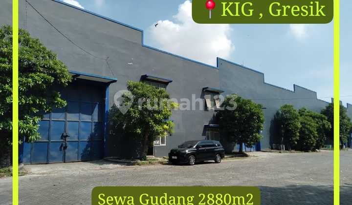 Disewakan Gudang 2880M2 di Kig ( Kawasan Industri Gresik ) , Gresik / Available untuk Barang Curah
