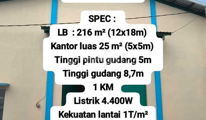 Warehouse 218 m2 Margomulyo, Surabaya HGB only 95 million /Year !!