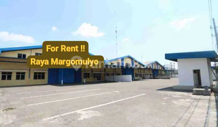 SEWA GUDANG 4200 M2  Lokasi Premium Jarang Ada 0 Jalan Raya Margomulyo Surabaya Akese Tol Dekat Pelabuhan 