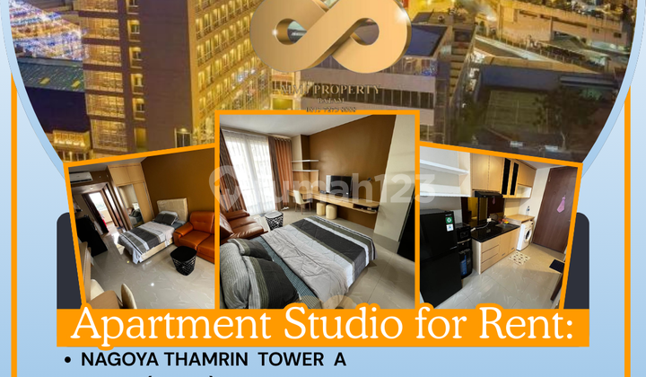 Studio Apartment for Rent in Tower A Nagoya Thamrin City, Furnished