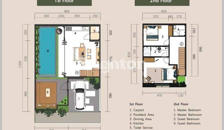 RUMAH STYLE  VILLA MODERN 2 BR + SWIMMING POOL 2