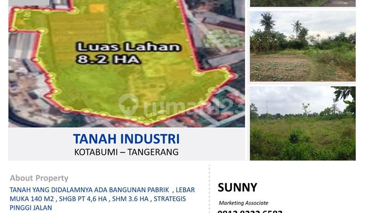 DIJUAL MURAH TANAH INDUSTRI KOTABUMI - TANGERANG