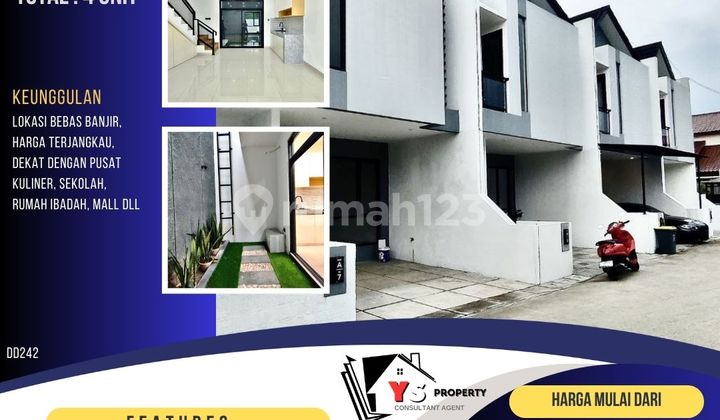  TAMAN GALAXY BEKASI RUMAH CLUSTER BARU MULAI 1,3 AN FREE BANJIR DD242