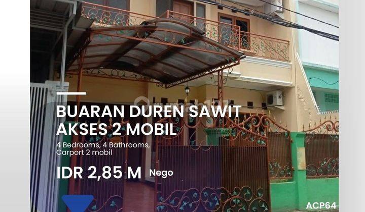  Buaran Rumah 2 Lt Dlmkomplek Akses 2 Mobil Luas 170 Bebas Banjir Acp64 1