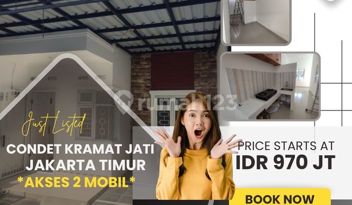  CONDET KRAMAT JATI RUMAH 1 LT KONDISI BARU DI RENOV AKSES 2 MOBIL 339
