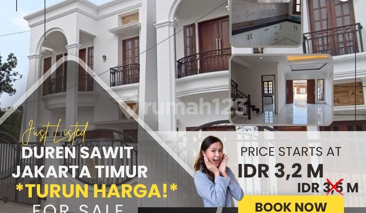 Duren Sawit Rumah Cantik Classic Modern 2 Lt Dalam Komplek Jalan Depan Lebar 283