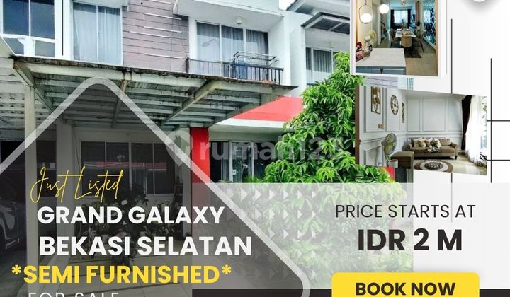 Turun Harga!!! Jual Cepat! Grand Galaxy Cluster Rumah Sudah Renov, Semi Furnished Dd221