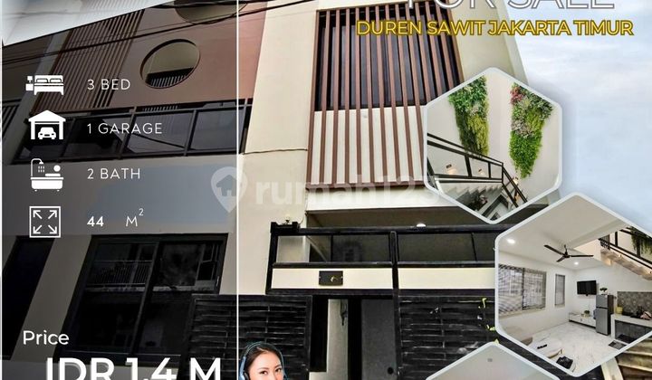  DUREN SAWIT JAKTIM RUMAH CANTIK MINIMALIS 2 LT FULL FURNISHED ZN 32