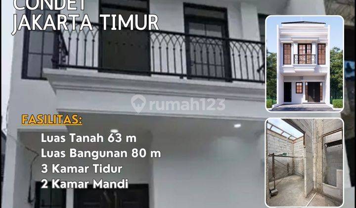  Condet Jaktim Cluster Baru Indent Bangunan 2 Lt Harga 1,2 M an N01 1