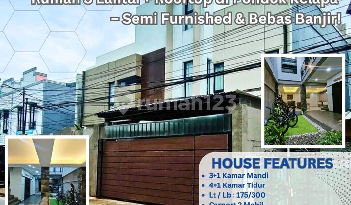 Luxury 3-Story House + Rooftop in Pondok Kelapa, Move-In Ready! DD157