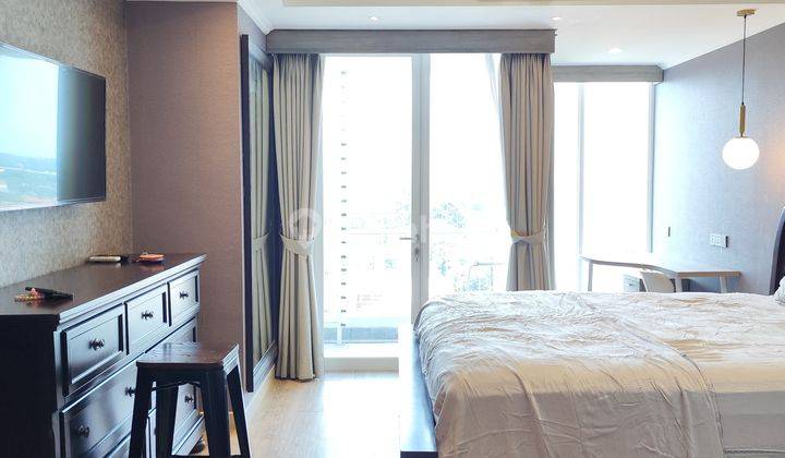 kamar tidur sewa apartemen studio siap huni