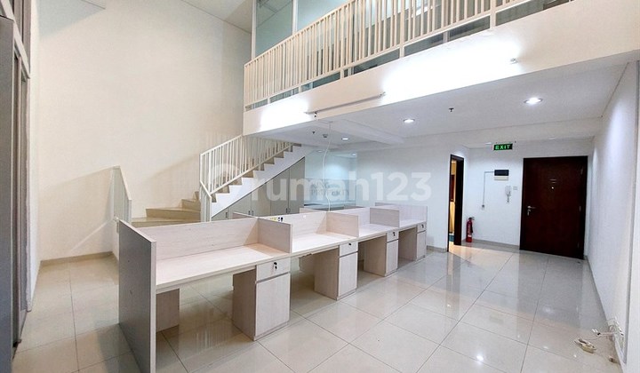 For Rent Soho Podomoro City Neo Soho Residence Partially Furnished 123M, 2-Floor Unit Suitable for PT Domicile Office or Residence, Connected to Cp Mall Central Park 2.