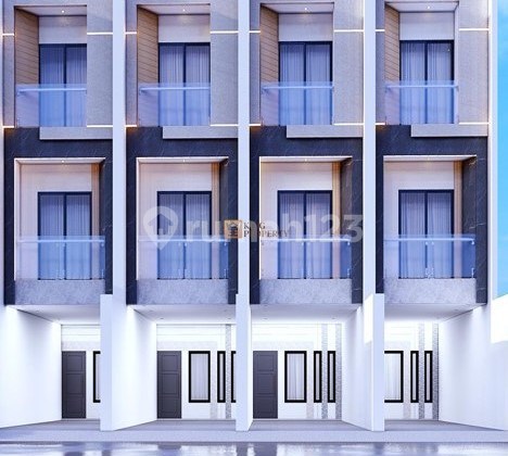 Rare Unit! Dekat Central Park, Neo Soho, Bina Bangsa, Dian Harapan, UNTAR, Trisakti, Royal Taruma, Siloam, Dijual Rumah Strategis 3 Lantai Luas 183m di Tanjung Duren Barat, Desain Modern, Akses 3 Mobil.