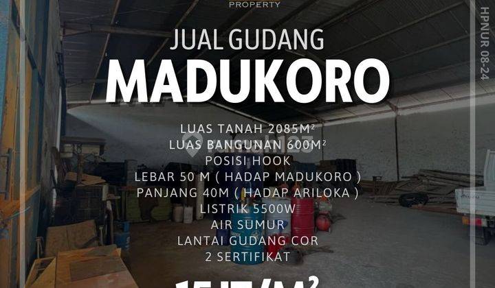 Gudang di Madukoro Ariloka Semarang Barat 1