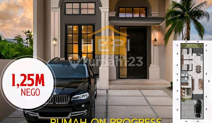 Rumah On Progress American Style Di Tanah Mas Jalanannya Lebar 1