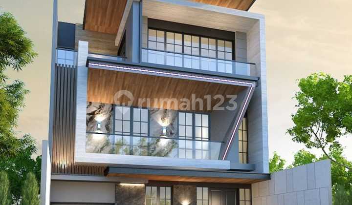 High Ceiling Rumah 3 Lantai dengan Rooftop Row Jalan Lebar 4 Mobil Dekat Gwalk High Ceiling Rumah 3 Lantai dengan Rooftop Row Jalan Lebar 4 Mobil Dekat Gwalk