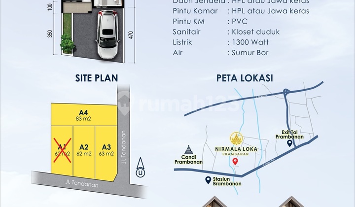 Rumah Mewah di Prambanan Hanya 250Jt 3 Menit ke Candi Prambanan 2