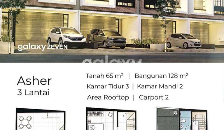 JUAL RUMAH BARU SCANDINAVIAN 3 LANTAI + ROOFTOP PANTAI MENTARI 1