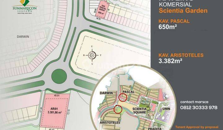 Sewa Kavling Komersial Summarecon Scientia Square, Gading Serpong 2