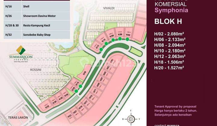 Sewa Kavling Komersial Summarecon Symphonia Boulevard, Gading Serpong 1