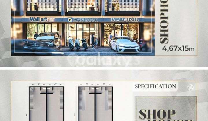 JUAL RUKO 2 LANTAI PINGGIR JALAN AREA PADAT HUNIAN CENTRAL PARK MERR 