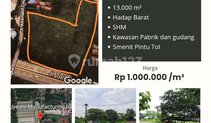 Jual Tanah Kawasan Industri Cinangka Purwakarta