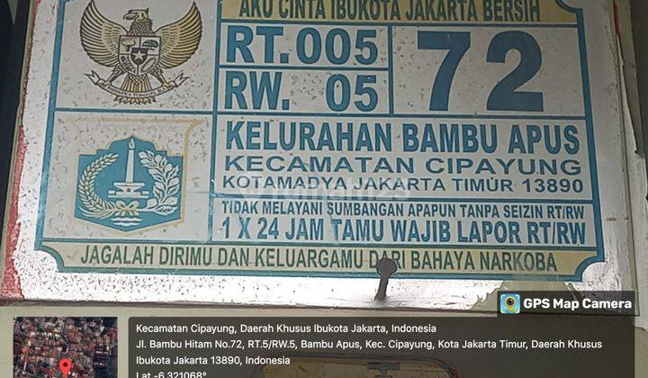 Ruko di Bambu Hitam Raya, Bambu Apus, Jakarta Timur 2