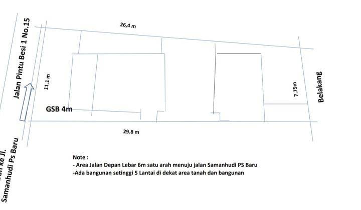 Dijual Dibawah NJOP Rumah Jalan Pintu Besi, Pasar Baru - Jakarta Pusat  2