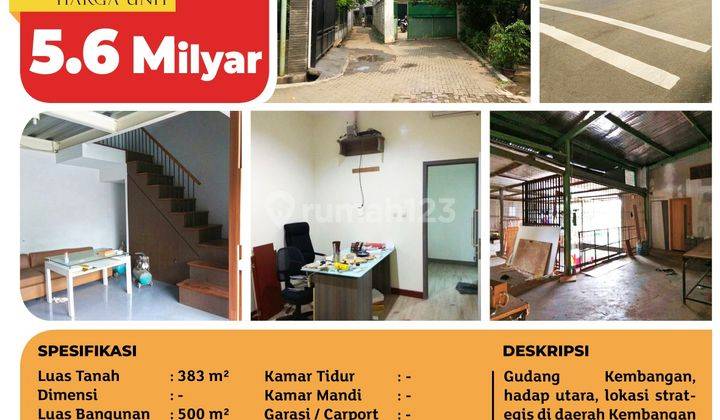 Gudang Kembangan, Jakarta Barat, 500m², 2 Lt, SHM 2