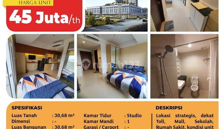 Apartemen West Vista, Tower Crest, Cengkareng, Lt.17, Furnished 2