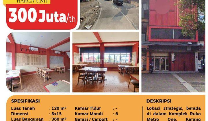 Ruko Gandeng Metro One, Karang Tengah, 8x15m², 3 Lt, Strategis 2