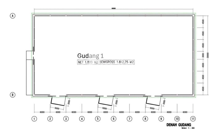 Gudang Strategis di Tipar Cakung 1800m lengkap Loading dock Gudang Strategis di Tipar Cakung 1800m lengkap Loading dock