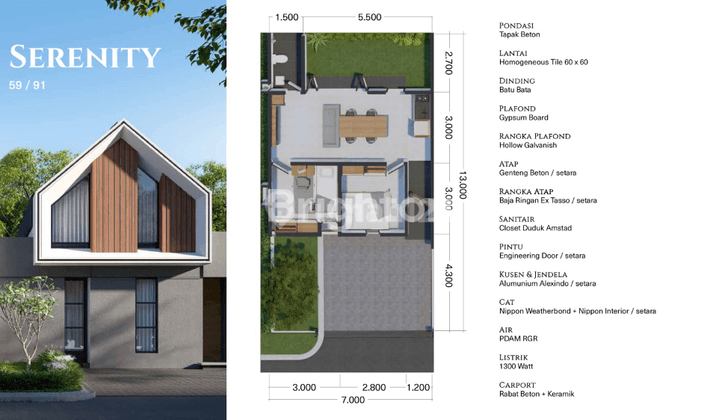 Rumah Minimalis Skandinavian style  plaju Palembang 2