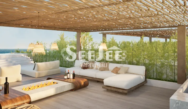 NIKMATI VILLA PINTAR ULUWATU DENGAN ATAP (ROOFTOP) DAN PEMANDANGAN LAUT YANG INDAH DI KOMPLEKS YANG AMAN - SDFB041