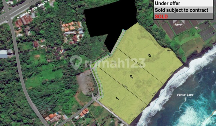 For Sale Freehold Land at Los Pantai, Saba Near Sanur Bali Tourism Zone (Pink) - Slfg035