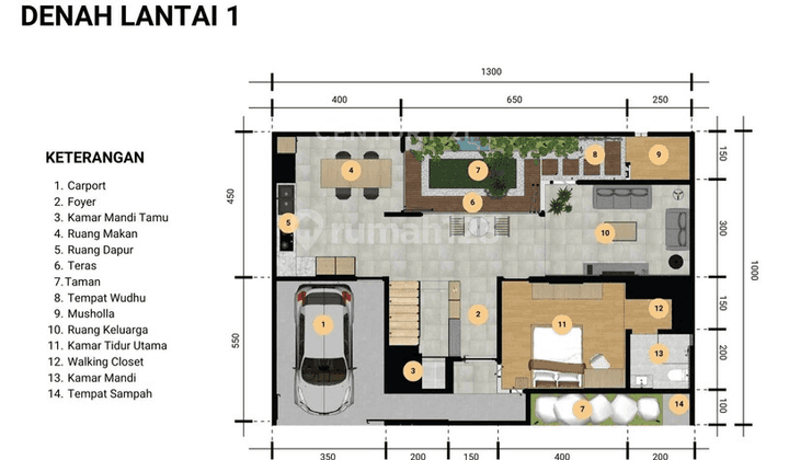 Rumah 2 Lt 4 Kamar 3 Kamar Mandi Di Purwomartani  2