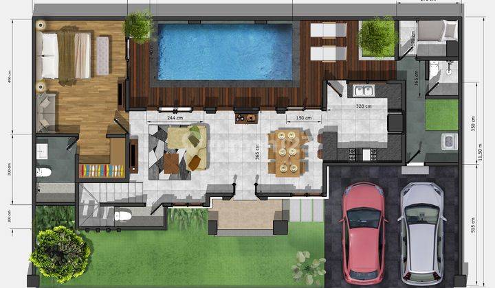 Rumah Mewah Modern 2Lt Dekat Pantai Sanur   2