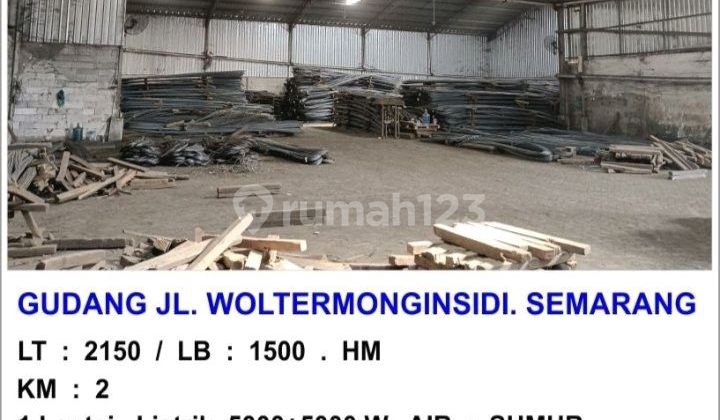 Warehouse Wolter Monginsidi Pedurungan East Semarang