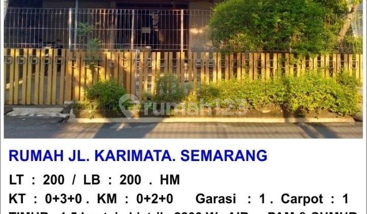 Rumah 3Kt Karimata Semarang Timur 1