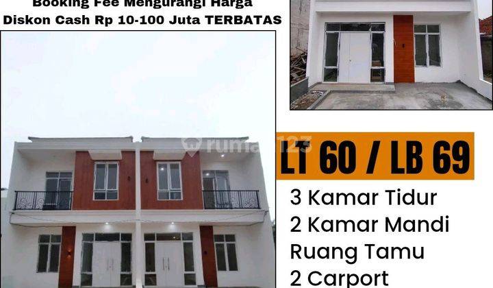 Harga Rumah 2 Lantai Tangsel Termurah Tanpa Dp Di Bakti Jaya 1