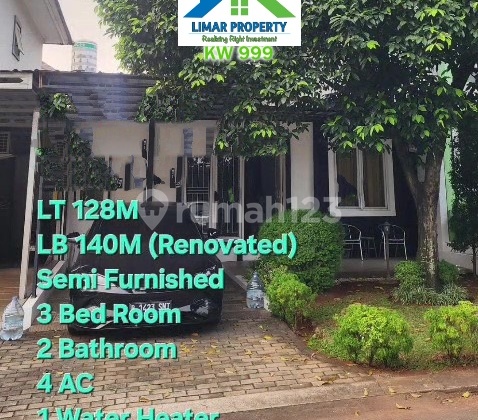 Rumah Siap Huni Semi Furnish Lokasi Strategis Di Kota Wisata 