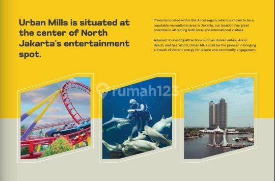 Ruang Usaha Resto/ Lapangan Olah Raga di Urban Mills Entertainment Sport Center di Ancol Jakarta Utara  1