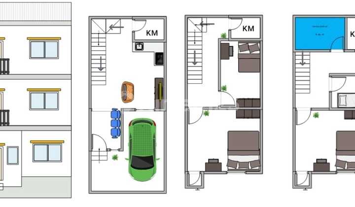 Last Unit! Rumah Baru 3 Lt Tanjung Duren Dkt Central Park Jakarta 2